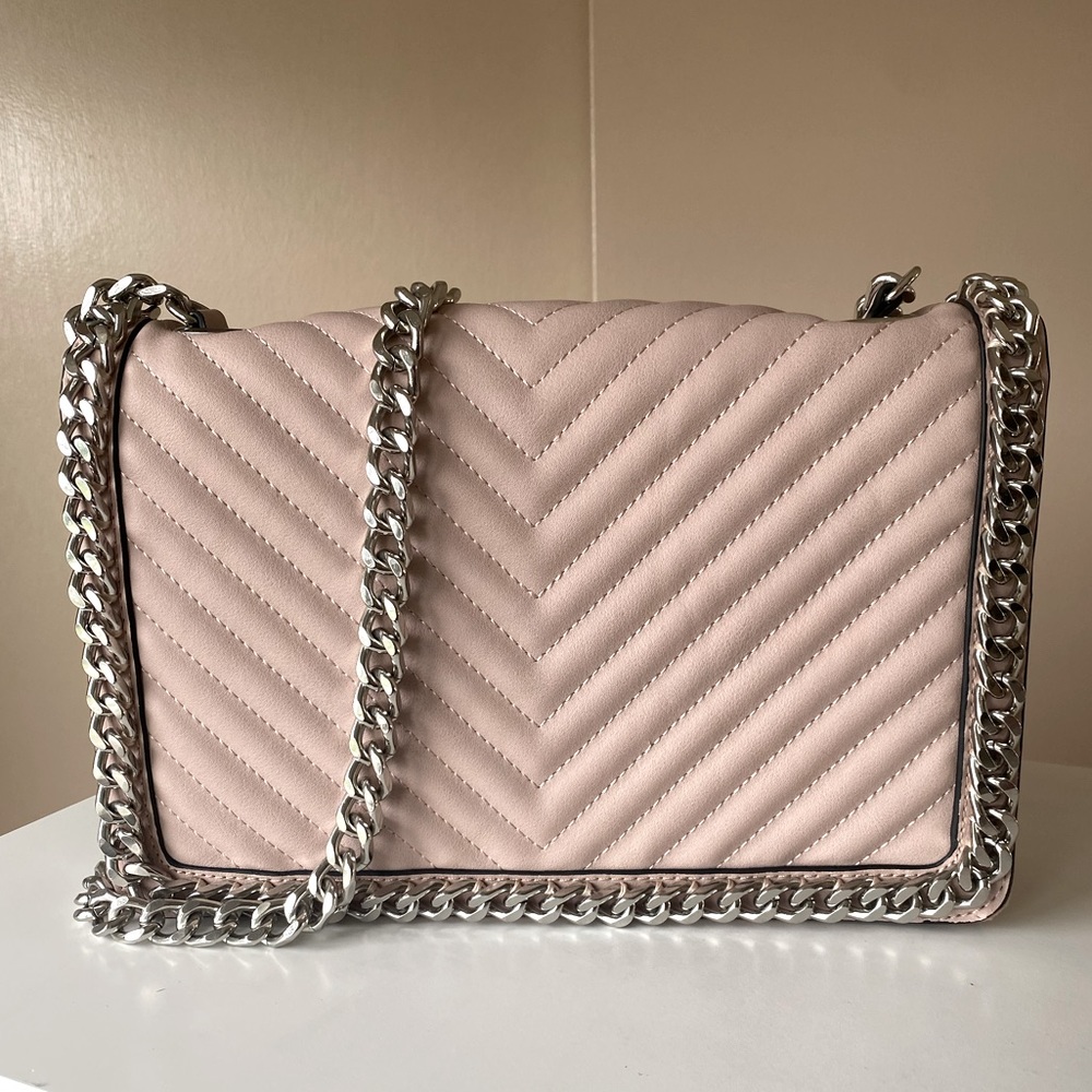 Aldo Greenwald Pink and Silver Large Clutch